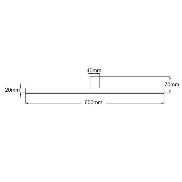 Podłużny kinkiet ścienny Nevada LP-778/1W L BK Light Prestige LED 20W 4000K IP44 czarny