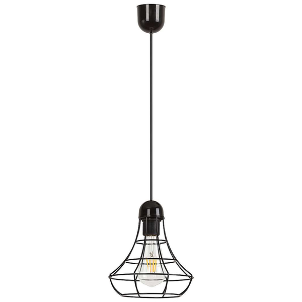 LAMPA wisząca RAMSEY 4649 Rabalux metalowa OPRAWA loftowa klatka ZWIS na kablu czarny
