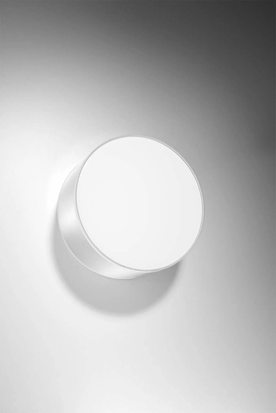 Okrągła LAMPA ścienna SL.0128 koło OPRAWA kinkiet szary