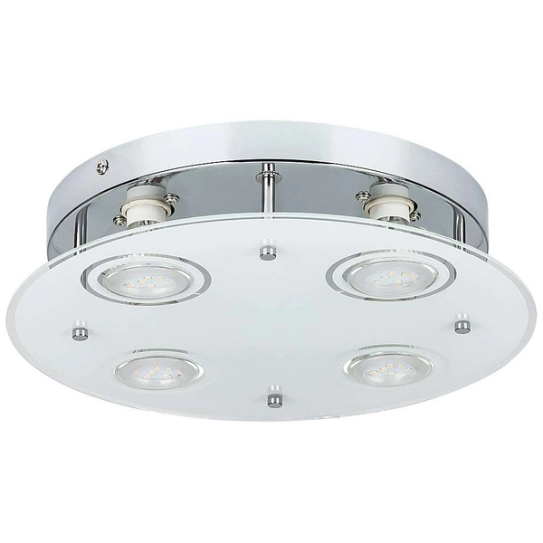 Plafon LAMPA sufitowa NAOMI 2644 Rabalux okrągła OPRAWA przydymiona chrom