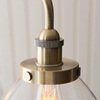 Sufitowa lampa potrójna Hansen 103014 szklana metalowa mosiądz