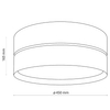 Sufitowa lampa metalowa Hilton 4180 TK Lighting okrągła czarna złota