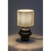 Stołowa lampa do salonu Glimo 74058 ceramiczna na stół czarny biały