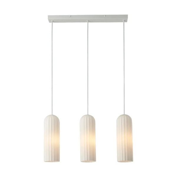 Potrójna lampa wisząca Miella 2412533001 szklana biały