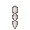 Pionowa wisząca lampa 23269 LED 12W 3000K przydymione szkło czarny