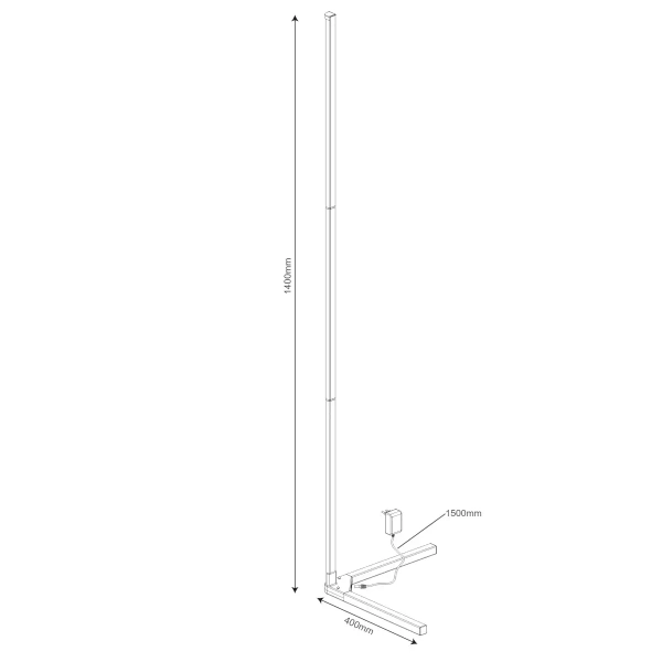 Stojąca lampa podłogowa Level R45721102 RL Light LED 10W RGB czarna