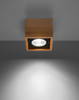 Downlight LAMPA sufitowa SL.0915 drewniana OPRAWA loftowa kostka drewno