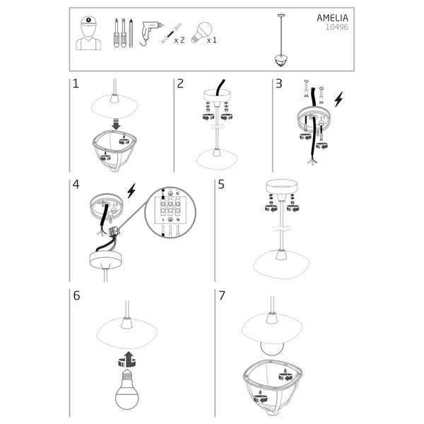 Zewnętrzna lampa wisząca Amelia 10496 Nowodvorski IP44 metalowa czarna