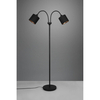 Podwójna lampa podłogowa IKERIS DL079-46332 materiałowa czarny złoty