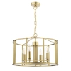 Lampa wisząca na łańcuchu Mya MYK0463 do salonu szczotkowany brąz