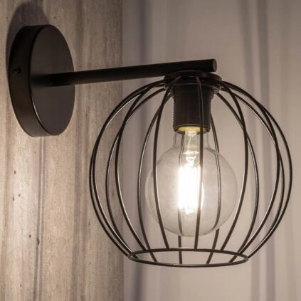 Okrągły kinkiet czarny Madam 32373 ścienna lampa do przedpokoju