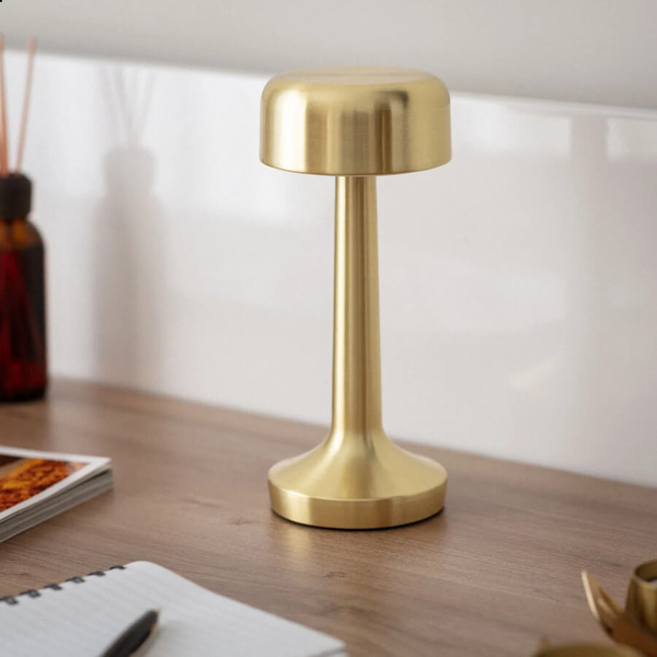 Lampka stołowa Resta Abigali-TL-USB-CCT-RS Abigali LED 3W 3000-6000K złota