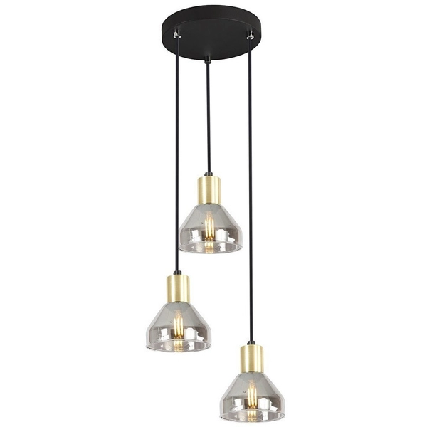 Lampa wisząca GREGORY 33-78995 szklana loftowy zwis kaskada przydymiona