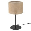 Stołowa lampa do salonu Juta 5552 tuba naturalna juta czarny