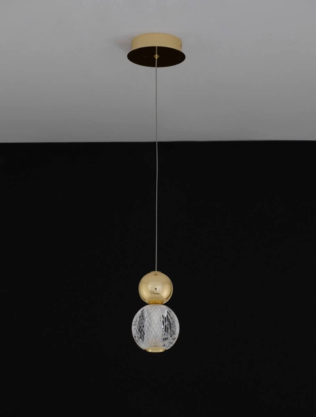 Wisząca lampa nowoczesna Ponce LED 4W balls złota crystal