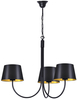 Wisząca lampa Sasto K-4335 klasyczna do salonu czarna złota