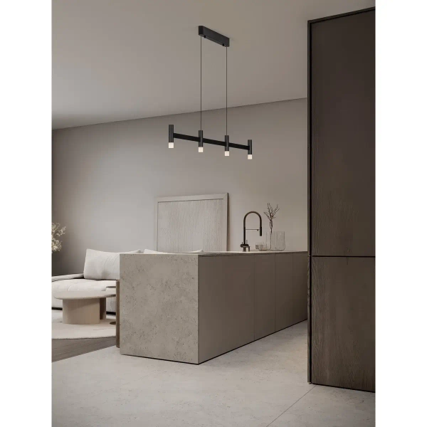 Lampa wisząca nad wyspę CORVETA LE45428 LED 17W 2700K czarna