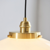 Lampa wisząca L&-197692 Light& szklany klosz mleczny mosiądz