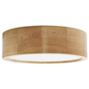 Drewniana lampa sufitowa 137623617422 okrągła do salonu