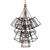 Wisząca lampa industrialna Fulton HK-FULTON-13P czarna mosiądz