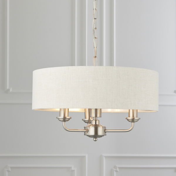 Żyrandol na łańcuchu Highclere 94361 Endon do jadalni chrom
