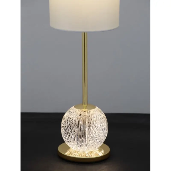 Nocna lampa tuba BRILLE LE42694 LED 13W złoty biały przezroczysty