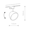 Reflektorowa LAMPA sufitowa PROFILE VESPA 8825 Nowodvorski OPRAWA metalowa do systemu szynowego 1-fazowego tuba czarna