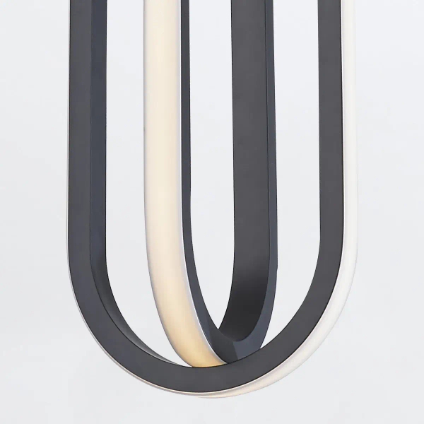 Salonowa lampa wisząca Demark QN-DEMARK-1P-BK LED 28W 3000K owalna czarny