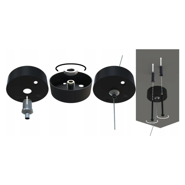 Lampa wisząca belka CGOFFICELINE120 LED 36W 4000K do biura metalowa czarna