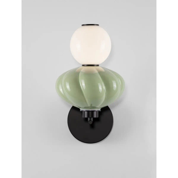 Szklana lampa ścienna do salonu CASURNO LE45226 LED 8W 3000K zielona