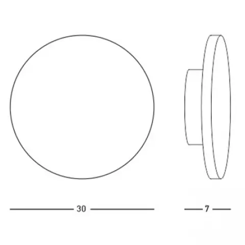 Okrągła lampa ścienna 23236 LED 10W 3000K akustyczny szary