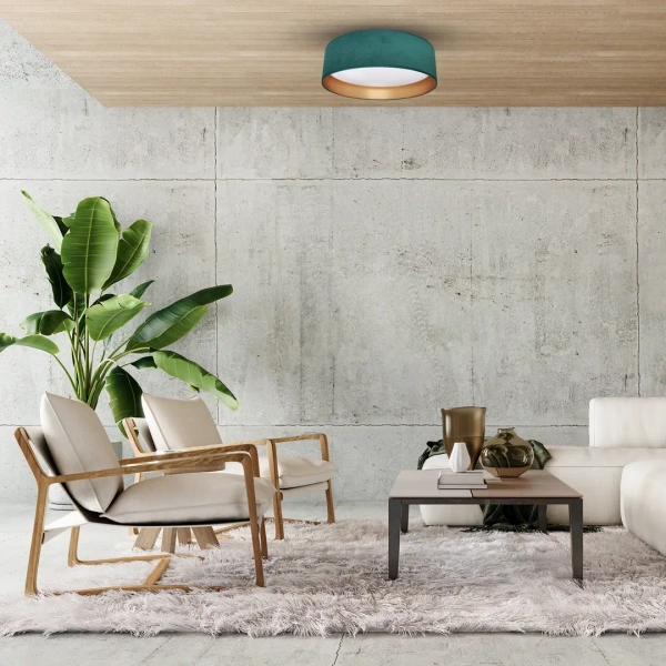 Lampa sufitowa RONDO GREEN ML7071 LED 18W 4000K tuba zielona złota