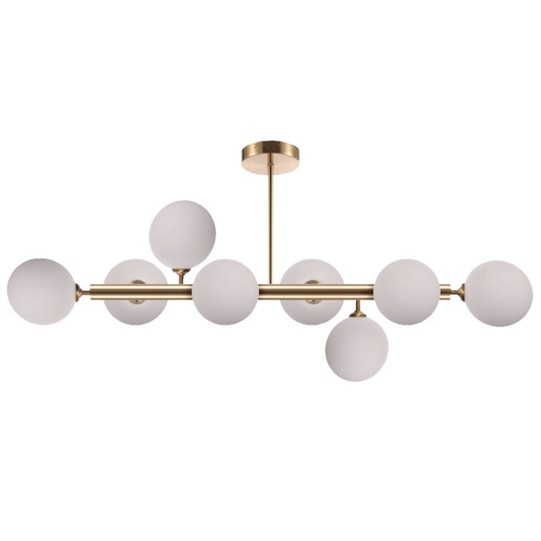 Modernistyczna lampa sufitowa DORADO LP-002/8P Light Prestige loftowa oprawa metalowy plafon molekuły złote białe