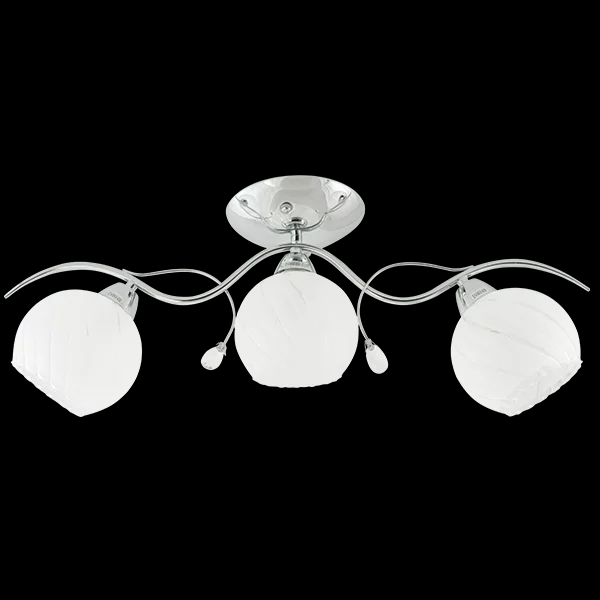 Sufitowa lampa sypialniana 8758/3 8C szklana chrom
