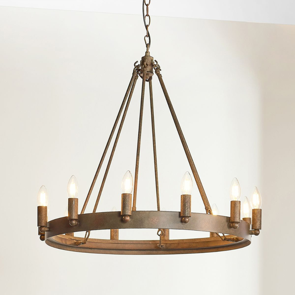 Lampa wisząca Chevalier 61026 Endon metal świecznikowa vintage brązowa