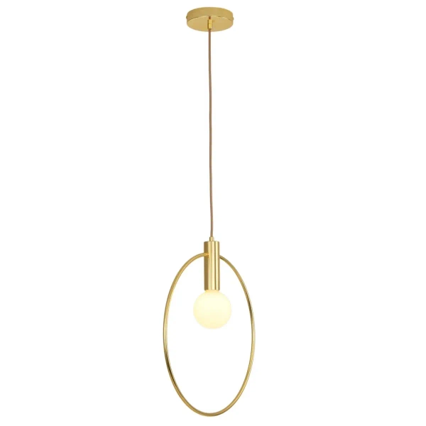 Wisząca lampa ring BELLA DP0001A-250R nad stół do jadalni złota