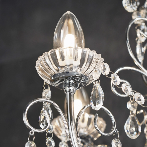 Łazienkowa lampa wisząca Tabitha 61384 Endon crystals glamour IP44 chrom