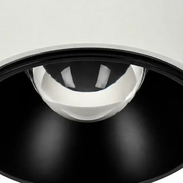 Oczko hermetyczne sufitowe czarno-białe LED 15W neutralna IP54 na taras SLD/VISION/15W/4000/WB