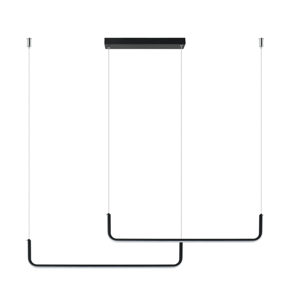 Minimalistyczna lampa wisząca Malawi LP-1015/2P LED 20W CCT czarne