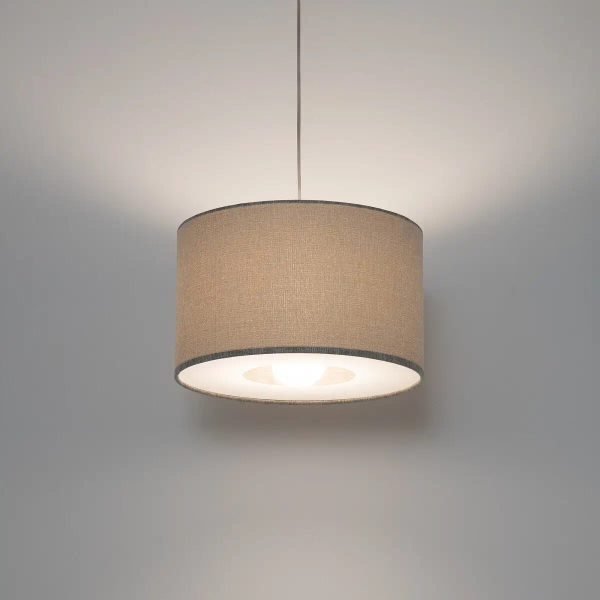 Lampa abażurowa wisząca CEDRO 11664 do salonu beżowa
