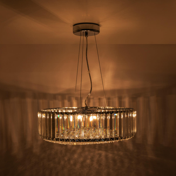 Lampa wisząca PRINCE P0360-05B-F4AC kryształowa glamour przezroczysty