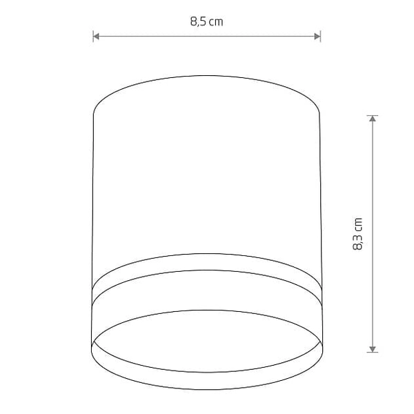 Lampa sufitowa tuba Cres 10478 Nowodvorski punktowa okrągła biała