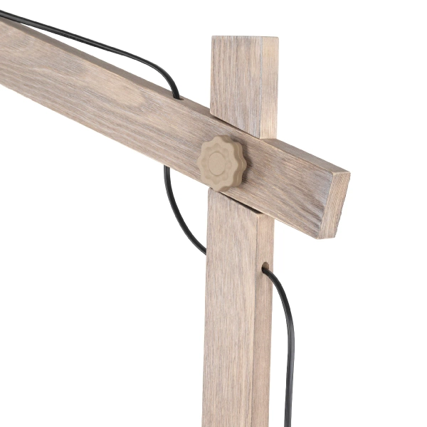 Naturalna podłogowa lampa Oslo Sabia 16130 drewniana beżowy