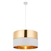 Lampa glamour wisząca Hilton 4771 TK Lighting z tkaniny biała złota