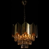 Lampa wisząca Belize 6232/4 TR BL glamour do salonu okrągła złota