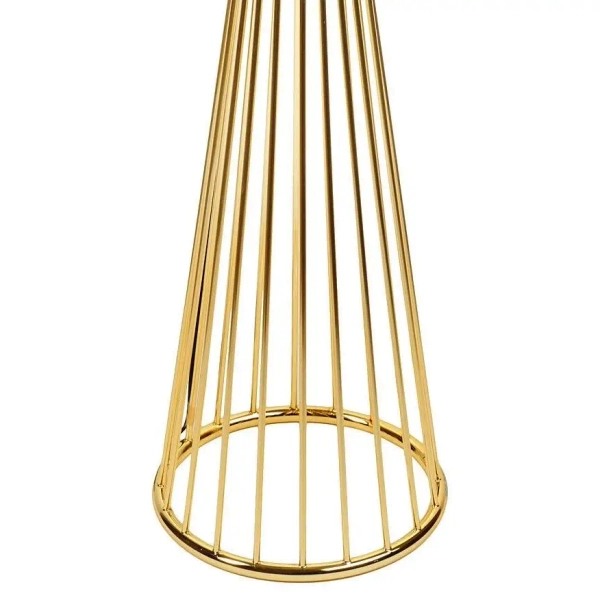 Lampa stojąca Filo MF1235 Step druciana z abażurem czarna złota