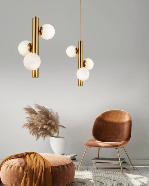 Nowoczesna lampa wisząca Cortega tuba zwis biały czarny