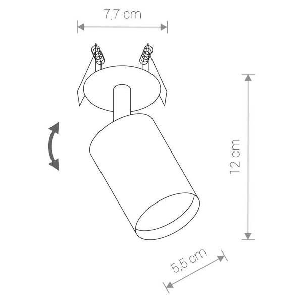 Wpust LAMPA sufitowa EYE FIT 9396 Nowodvorski podtynkowa OPRAWA metalowa tuba do zabudowy biała