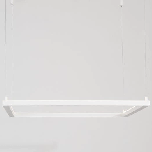 LAMPA wisząca JAEN LE41429 Luces Exclusivas kwadratowa OPRAWA metalowy ZWIS LED 40W 3000K minimalistyczny biały