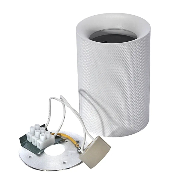 Sufitowa lampa downlight 1381 tuba do salonu metalowa biała